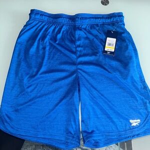 NWT Men's Reebok Circuit Blue Heather Shorts  ~ Large 9" Slim Fit